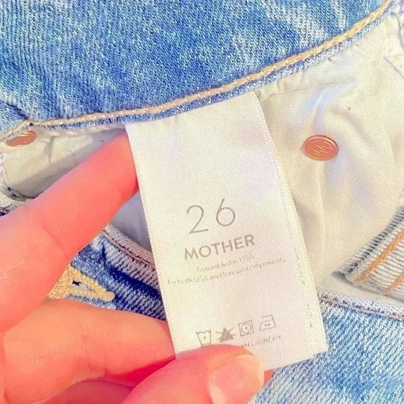 MOTHER The Mid Rise Button Fly Dazzler Ankle Fray Exposed Secret Sister Size 26 - Picture 8 of 12